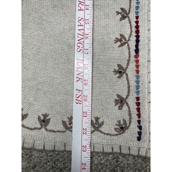 Christopher & Banks Full Zip Up Cardigan Sweater Knitted Oatmeal Size Medium - Picture 8 of 16